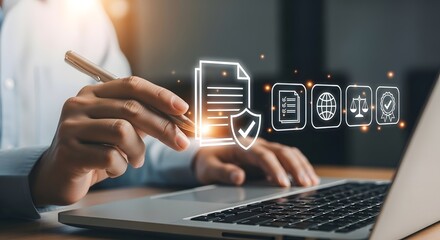 Data Protection Compliance Digital Security Illustration