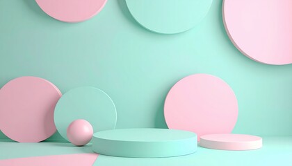 A clean soft background with a scene