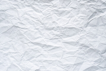 White clean empty crumpled paper background, realistic folded note sheet texture, blank wrinkled crushed notebook page effect, back to school study concept, abstract old business craft idea document