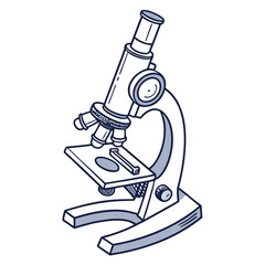 vector illustration of microscope