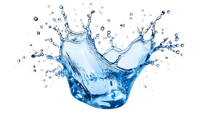 water splash isolated on white