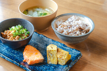 Japanese breakfast set / 和朝食の定番メニュー
