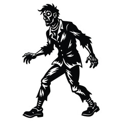 zombie walking vector icon