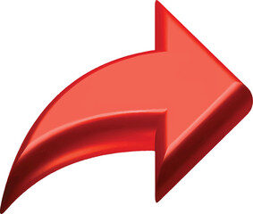 3D Arrow Icon with Colorful Gradient for UI Applications
