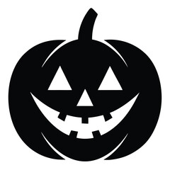 carved pumpkin face vector icon