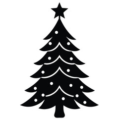 christmas tree vector icon