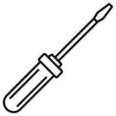 Vector art of screwdriver isolated on white background