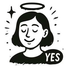 Hand drawn emotional abstract vector illustrations set – expressive black and white psychological art of human feelings: joy, sorrow, trust – retro ink texture design for posters, editorials, covers.