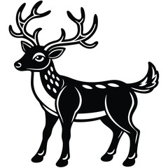 reindeer vector icon