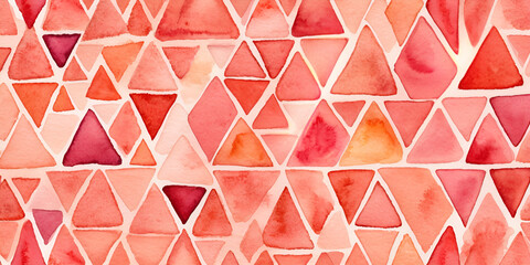 Watercolor Harlequin Geometric Pattern Background