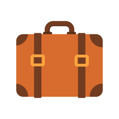 Stylish brown suitcase for travel or storage
