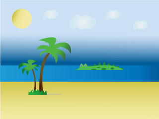 crocodile ocean 2025 vector