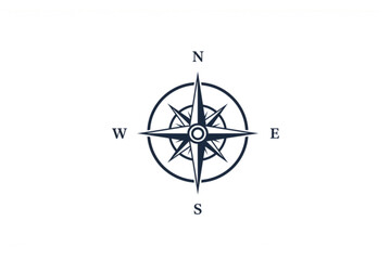 Obraz premium Elegant compass rose symbol guiding direction, navigation, and exploration with classic nautical style