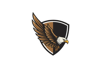 Fototapeta premium Shielded Eagle Emblem Realistic Symbol of Valor and Freedom