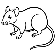 Vector art of mouse isolated on white background