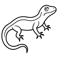 Vector art of lizard isolated on white background