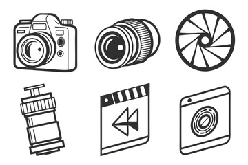 set of vintage cameras