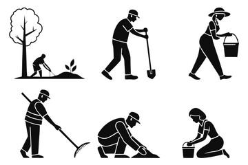 Obraz premium silhouettes of people