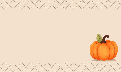 かぼちゃの秋フレーム 背景素材　ハロウィン