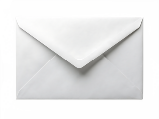 White Envelope with Shadow and Glitch Effect Border paper mail isolated on a transparent background