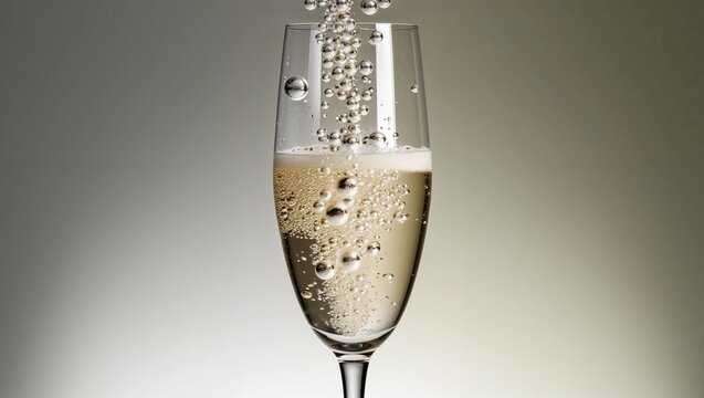 Champagne bubbles rise in a glass, capturing moments of celebration.