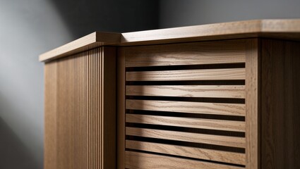 Intricate detail of woodwork highlighting craftsmanship and design.