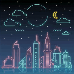 Naklejka premium vector city including a building with a towers and a picture of a building. 