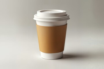Paper cup packaging mockup