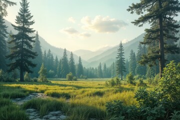 Fototapeta premium forest edge