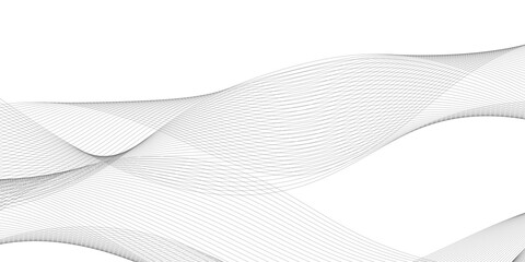 Technology and business wave lines on transparent background. Frequency sound wave, twisted curve lines with blend effect	
