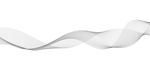 Abstract white and grey background with technology business wave lines. Abstract background with wave curve lines. Frequency sound wave line and technology concept background.