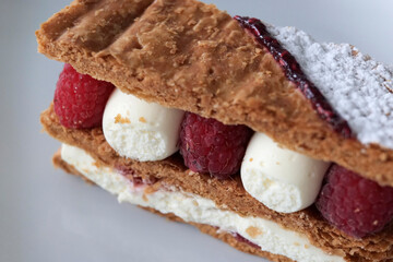 dessert gourmand à la framboise