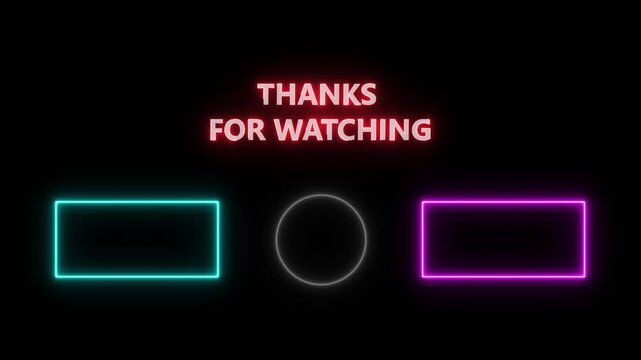 Animated neon line end screen for YouTube or social media. Features customizable green screen areas and a Subscribe button. Youtube End Screen with gradient Video template for channel. - Powered by Adobe