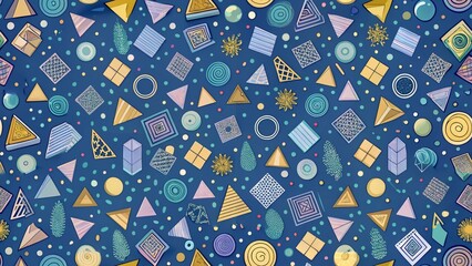 textured background with different geometric patterns	
