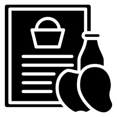 Category List glyph, mini illustration icon. use for modern concept, print, UI, UX kit, web and app development. Vector related to commerce, retail, marketing and shopping.