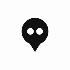 location pin preferences icon sign vector