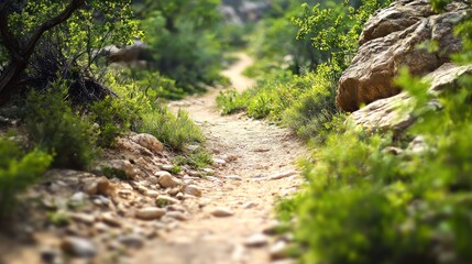 Fototapeta premium Nature trail winding through woods