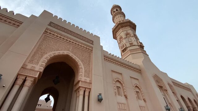 Seeb, Muscat, Oman 16 July 2024.The Jamea Sayyida Fatima bint Ali Al Said Mosque is a serene place of worship, showcasing Oman&rsquo;s rich Islamic heritage and elegant architecture.
