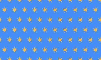 Cheerful sunshineyellow stars on a vibrant blue background create a playful, seamless pattern.  Perfect for textile design, website backgrounds, or summerthemed projects.