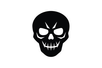dark skull vector icon
