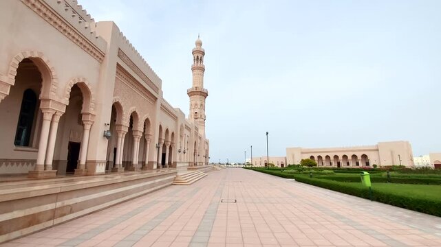 Seeb, Muscat, Oman 16 July 2024.The Jamea Sayyida Fatima bint Ali Al Said Mosque is a serene place of worship, showcasing Oman&rsquo;s rich Islamic heritage and elegant architecture.