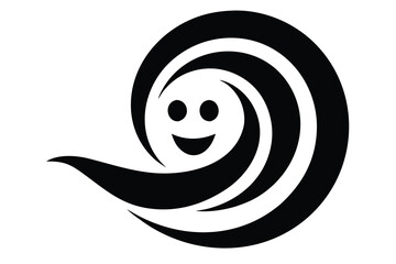 ghost swirl face vector icon