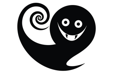Fototapeta premium haunted swirl face vector icon