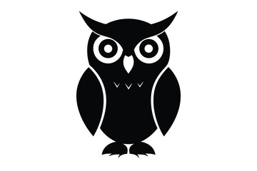 owl silhouette vector icon