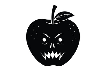 poison apple vector icon