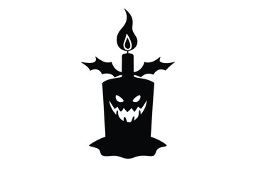 scary candle vector icon