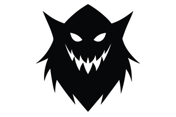 scary shadow face vector icon