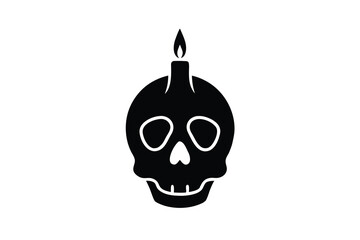 skull candle vector icon