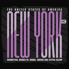 Sport t-shirt graphics. New York City athletic apparel design. Vector
