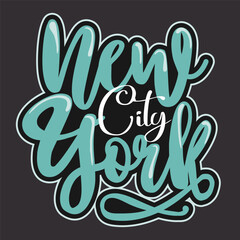 Sport t-shirt graphics. New York City athletic apparel design. Vector